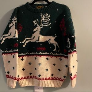 Eddie Bauer VINTAGE holiday sweater 90s Christmas Size Small